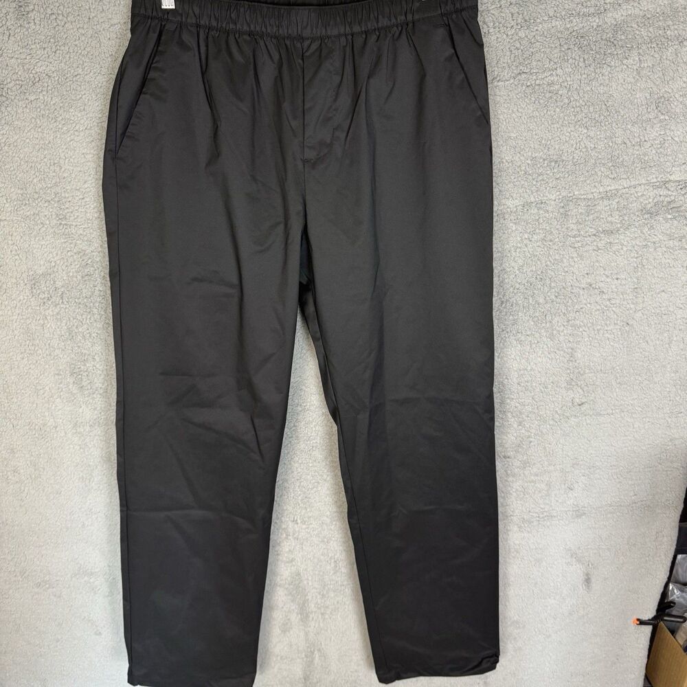S Adidas Rain Pants Mens Medium Black Pull On Wind Golf Athletic